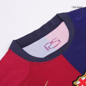 GAVI #6 Barcelona Home Soccer Jersey 2024/25 - Spotify Logo Without Text