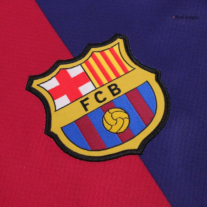 GAVI #6 Barcelona Home Soccer Jersey 2024/25 - Spotify Logo Without Text