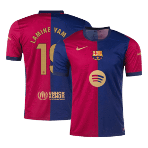 LAMINE YAMAL #19 Barcelona Home Soccer Jersey 2024/25 - Spotify Logo Without Text
