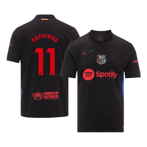 RAPHINHA #11 Barcelona Away Soccer Jersey 2024/25