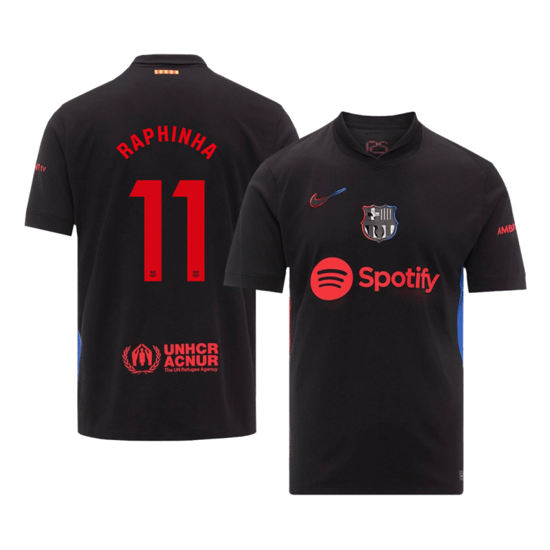 RAPHINHA #11 Barcelona Away Soccer Jersey 2024/25