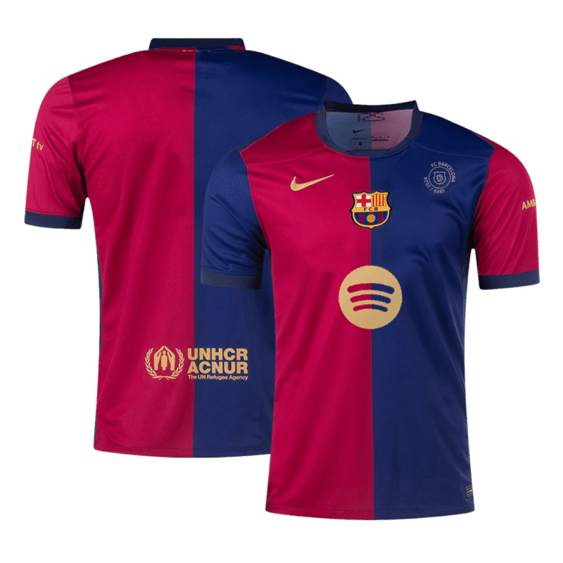 Barcelona Home Soccer Jersey 2024/25 - 125th Anniversary (Spotify Logo Without Text)