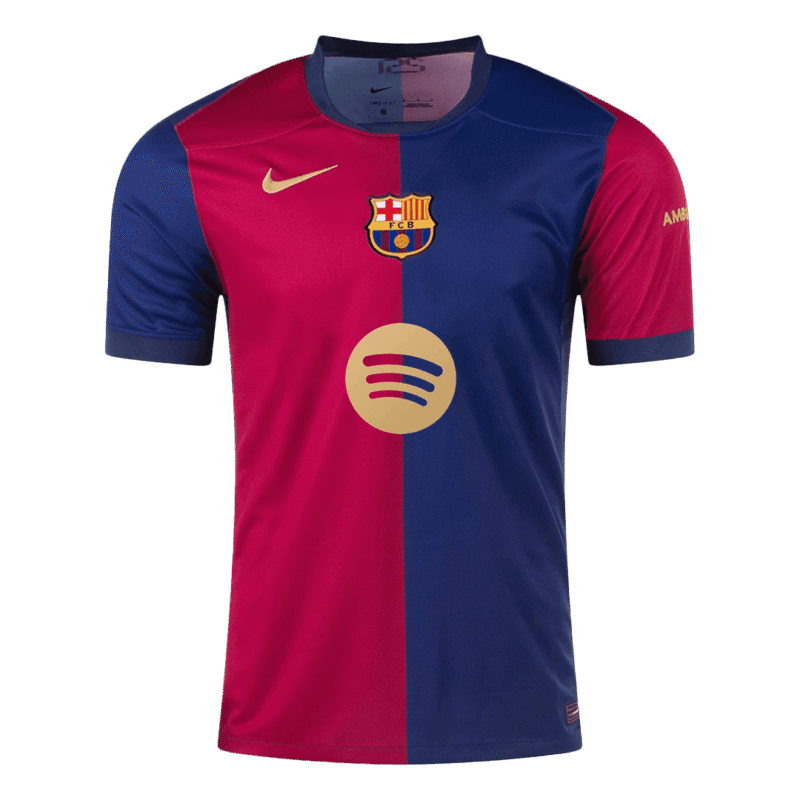 Barcelona Home Soccer Jersey 2024/25 - 125th Anniversary (Spotify Logo Without Text)