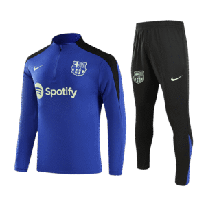 Barcelona 1/4 Zip Tracksuit 2024/25 Blue