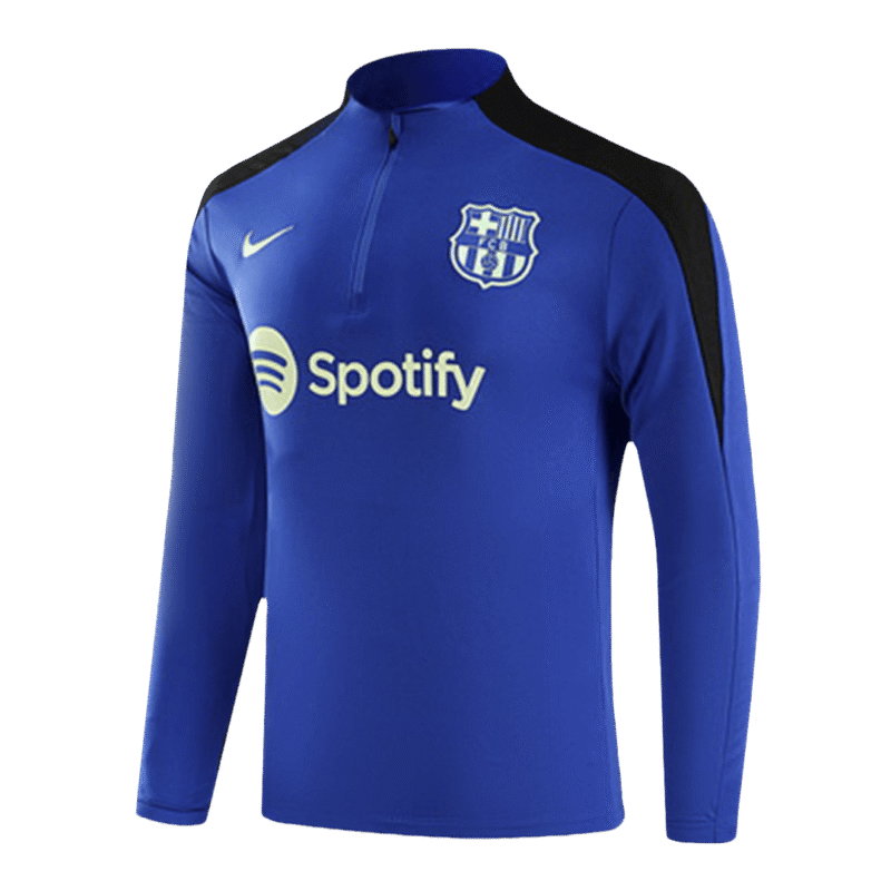 Barcelona 1/4 Zip Tracksuit 2024/25 Blue