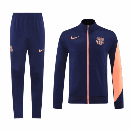 Barcelona Jacket Tracksuit 2025/26 Navy&Orange