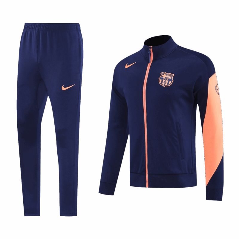 Barcelona Jacket Tracksuit 2025/26 Navy&Orange