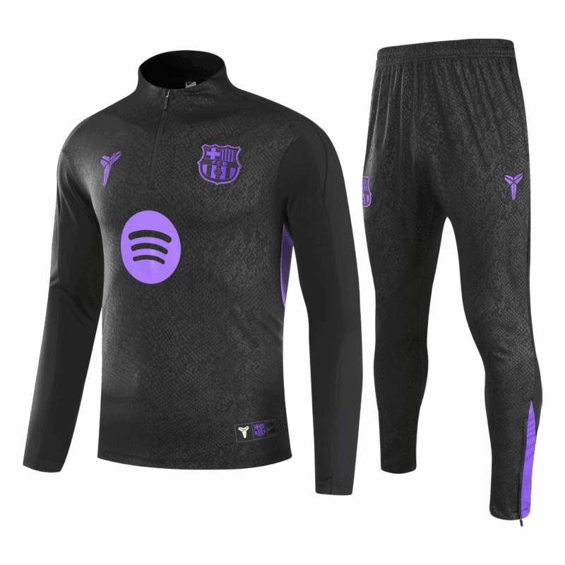 Barcelona Sweatshirt Kit 2025/26 - Black (Top+Pants)