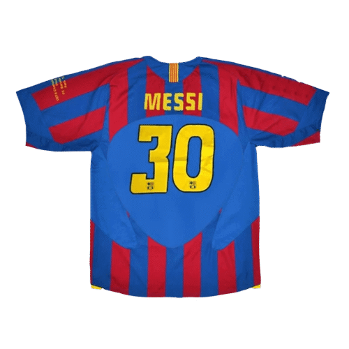 Vintage Soccer Jersey MESSI #30 Barcelona Home 2005/06 - UCL Final