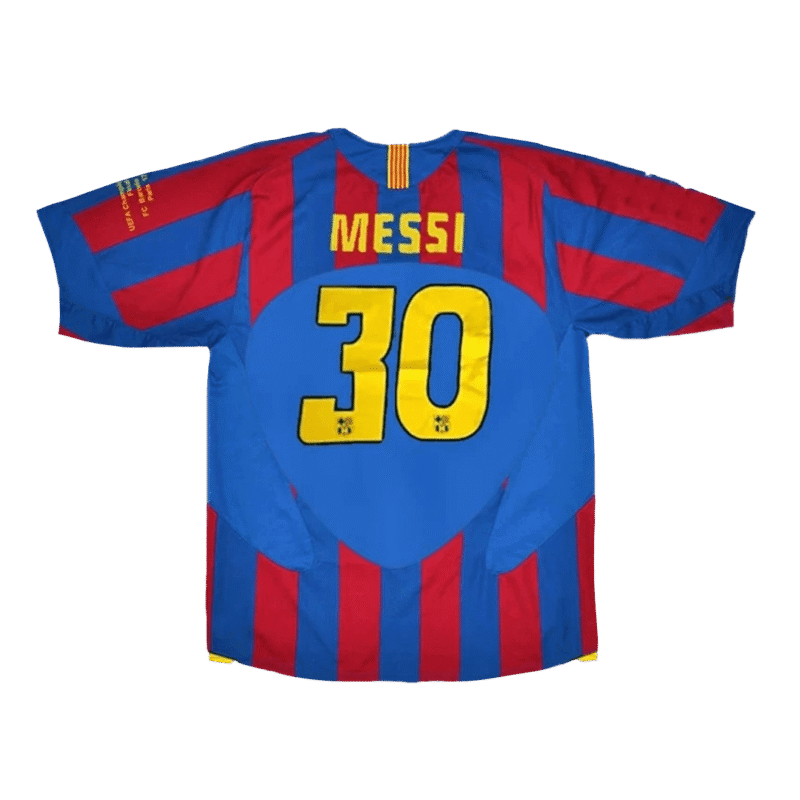 Vintage Soccer Jersey MESSI #30 Barcelona Home 2005/06 - UCL Final