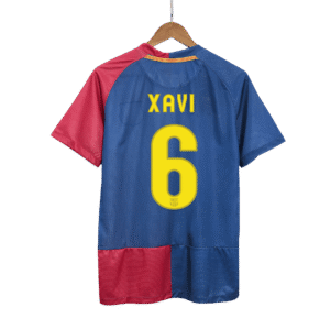 Vintage Soccer Jersey XAVI #6 Barcelona Home 2008/09 - UCL Final