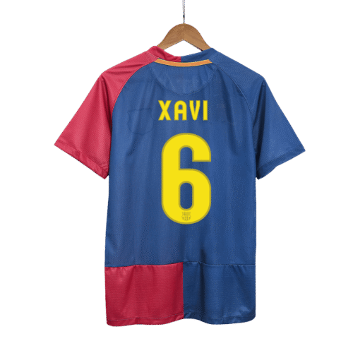 Vintage Soccer Jersey XAVI #6 Barcelona Home 2008/09 - UCL Final