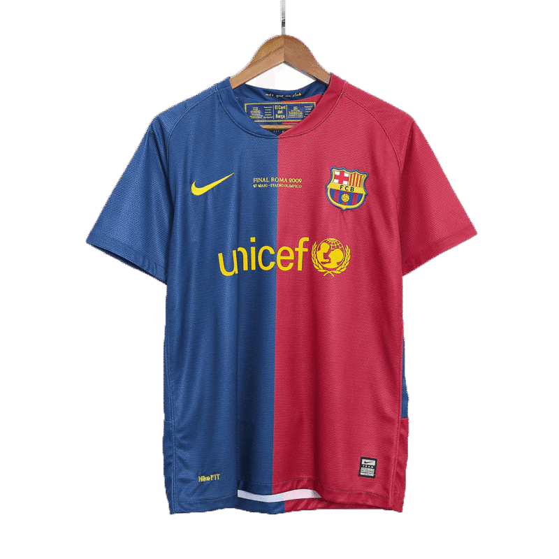 Vintage Soccer Jersey A.INIESTA #8 Barcelona Home 2008/09 - UCL Final