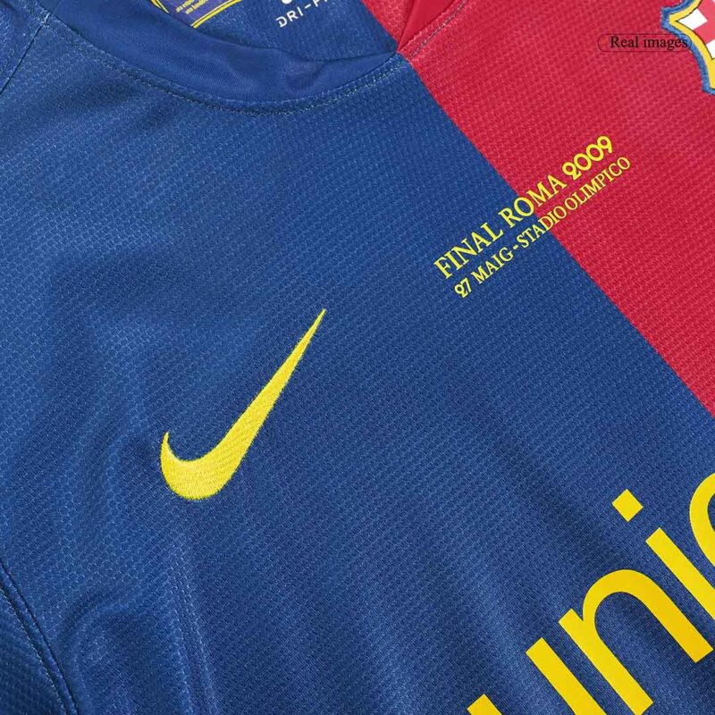 Vintage Soccer Jersey A.INIESTA #8 Barcelona Home 2008/09 - UCL Final