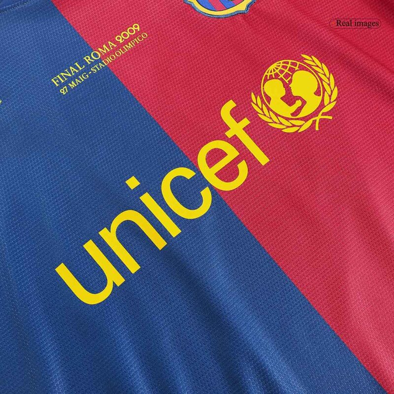 Vintage Soccer Jersey A.INIESTA #8 Barcelona Home 2008/09 - UCL Final