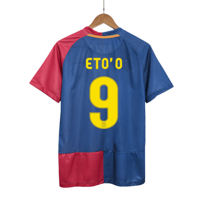 Vintage Soccer Jersey ETO'O #9 Barcelona Home 2008/09 - UCL Final