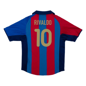 Vintage Soccer Jersey RIVALDO #10 Barcelona Home 2001/02