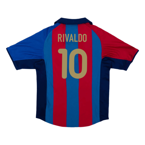 Vintage Soccer Jersey RIVALDO #10 Barcelona Home 2001/02
