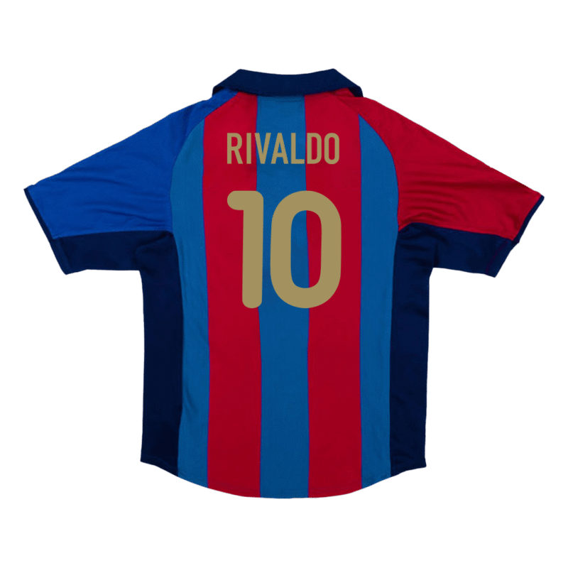 Vintage Soccer Jersey RIVALDO #10 Barcelona Home 2001/02