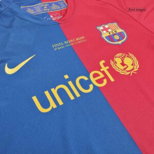 Vintage Soccer Jersey XAVI #6 Barcelona Home Long Sleeve 2008/09 - UCL Final
