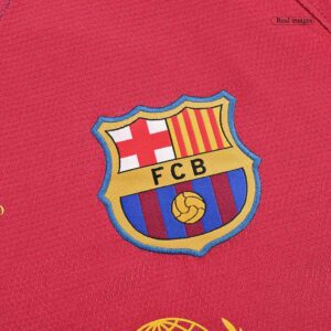 Vintage Soccer Jersey A.INIESTA #8 Barcelona Home Long Sleeve 2008/09 - UCL Final