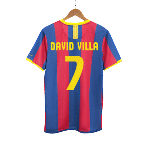 Vintage Soccer Jersey DAVID VILLA #7 Barcelona Home 2010/11