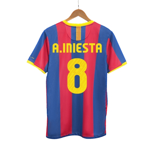 Vintage Soccer Jersey A.INIESTA #8 Barcelona Home 2010/11