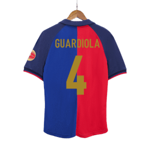 Vintage Soccer Jersey GUARDIOLA #4 Barcelona Home 1999/00 - 100th Anniversary