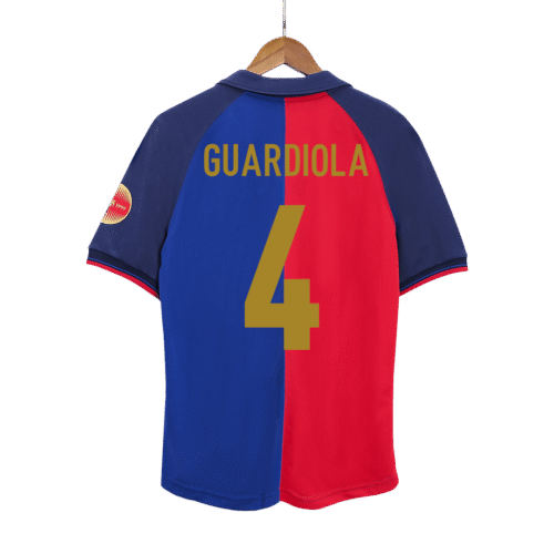 Vintage Soccer Jersey GUARDIOLA #4 Barcelona Home 1999/00 - 100th Anniversary