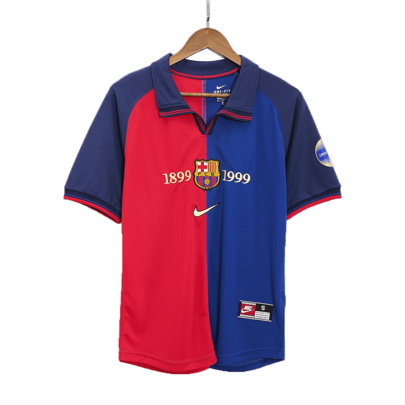 Vintage Soccer Jersey GUARDIOLA #4 Barcelona Home 1999/00 - 100th Anniversary