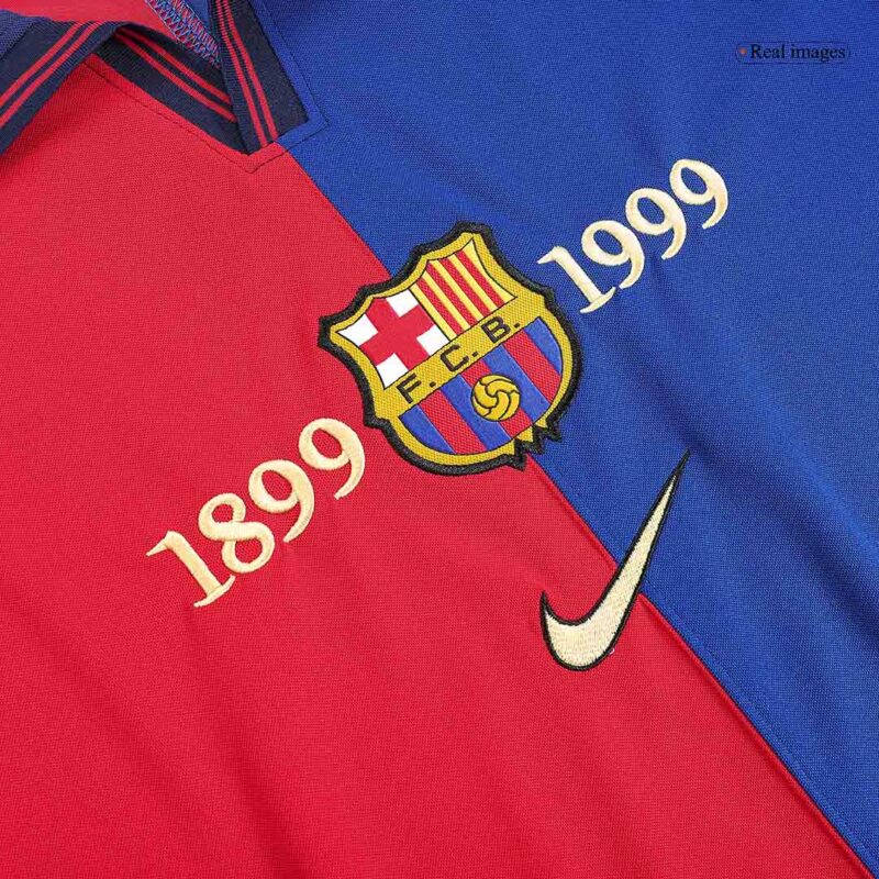 Vintage Soccer Jersey GUARDIOLA #4 Barcelona Home 1999/00 - 100th Anniversary