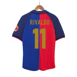 Vintage Soccer Jersey RIVALDO #11 Barcelona Home 1999/00 - 100th Anniversary