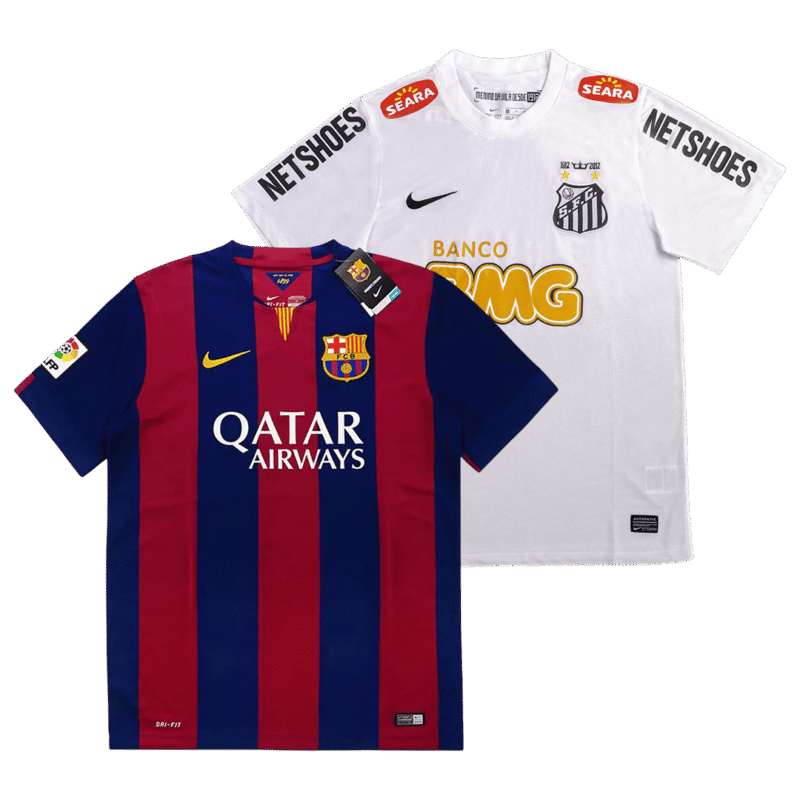 Vintage Jersey Barcelona Home 2014/15 & Vintage Jersey Santos FC Home 2012