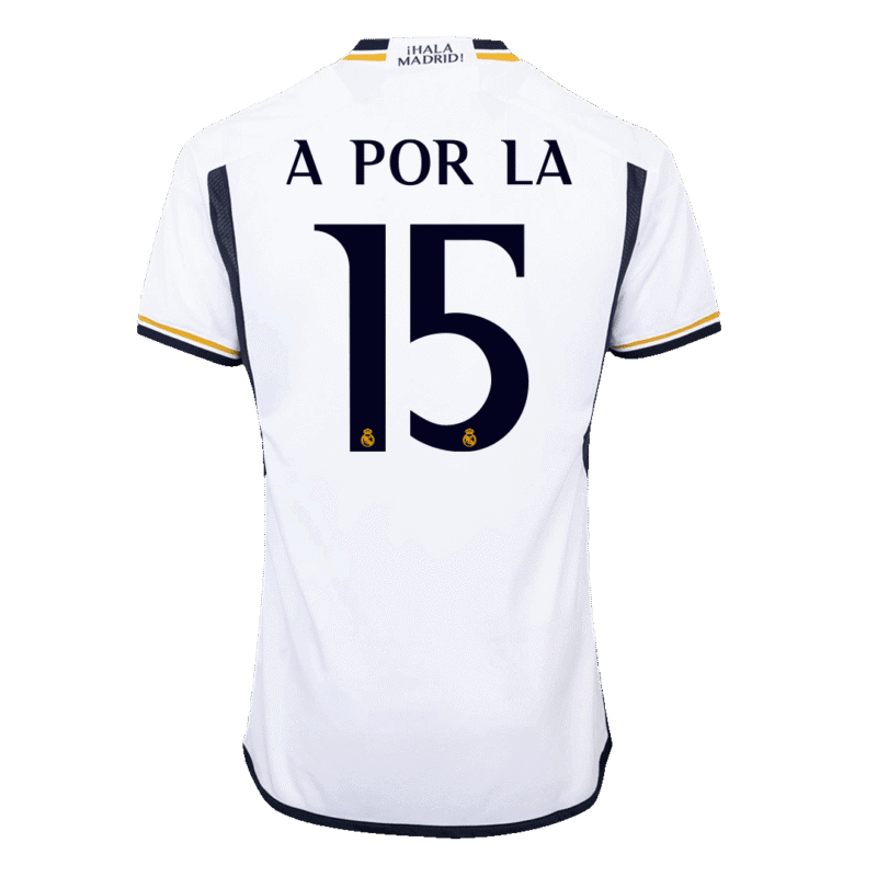 A POR LA #15 Real Madrid Home Authentic Soccer Jersey 2023/24