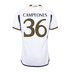 CAMPEONES #36 Real Madrid Home Authentic Soccer Jersey 2023/24