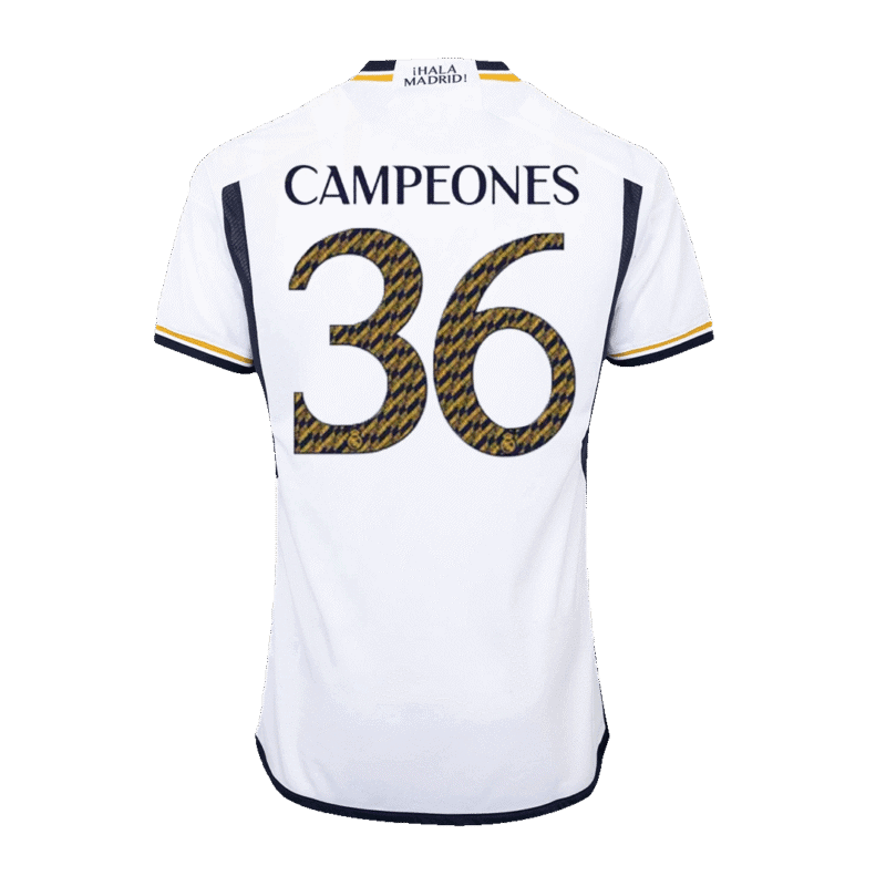 CAMPEONES #36 Real Madrid Home Authentic Soccer Jersey 2023/24