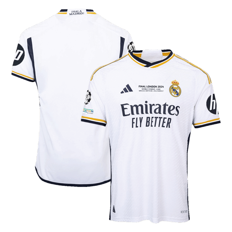 Real Madrid Home Authentic Soccer Jersey 2023/24 - UCL FINAL