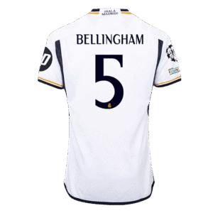 BELLINGHAM #5 Real Madrid Home Authentic Soccer Jersey 2023/24 - UCL FINAL