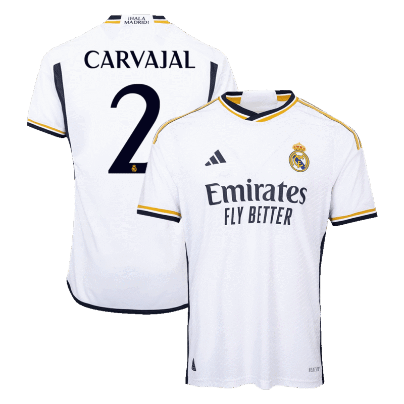 CARVAJAL #2 Real Madrid Home Authentic Soccer Jersey 2023/24