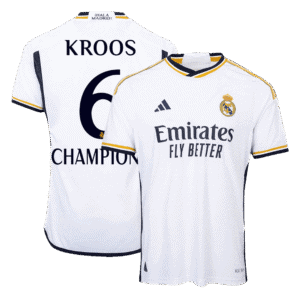 KROOS #6 CHAMPIONS Real Madrid Home Authentic Soccer Jersey 2023/24