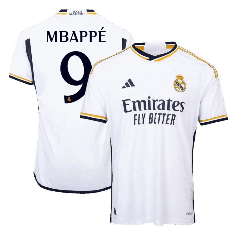 MBAPPÉ #9 Real Madrid Home Authentic Soccer Jersey 2023/24