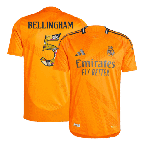 BELLINGHAM #5 Real Madrid Away Authentic Soccer Jersey 2024/25 - Bear Champ Font