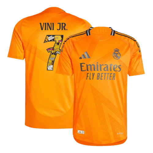 VINI JR. #7 Real Madrid Away Authentic Soccer Jersey 2024/25 - Bear Champ Font