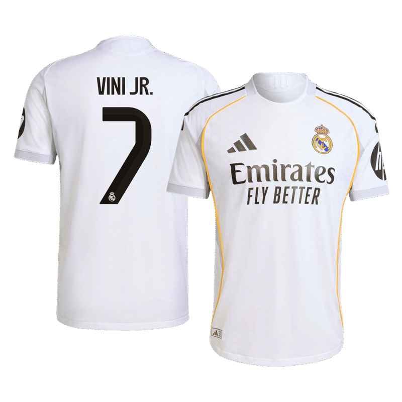 VINI JR. #7 Real Madrid Home Authentic Soccer Jersey 2025/26