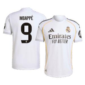 MBAPPÉ #9 Real Madrid Home Authentic Soccer Jersey 2025/26