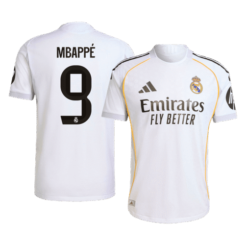 MBAPPÉ #9 Real Madrid Home Authentic Soccer Jersey 2025/26