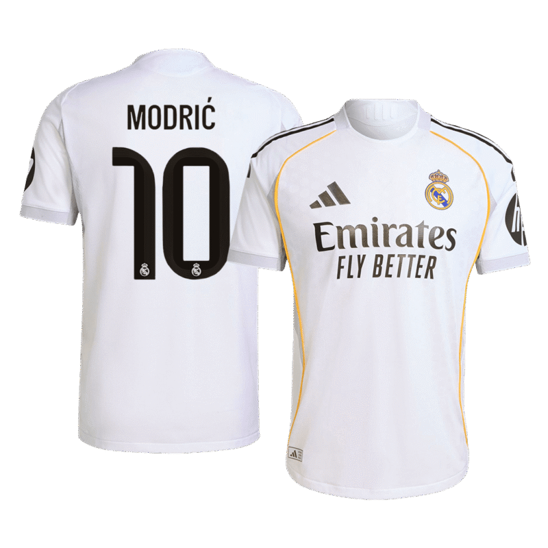 MODRIĆ #10 Real Madrid Home Authentic Soccer Jersey 2025/26