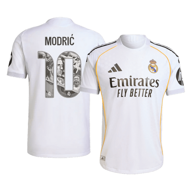 MODRIĆ Special #10 Real Madrid Home Authentic Soccer Jersey 2025/26