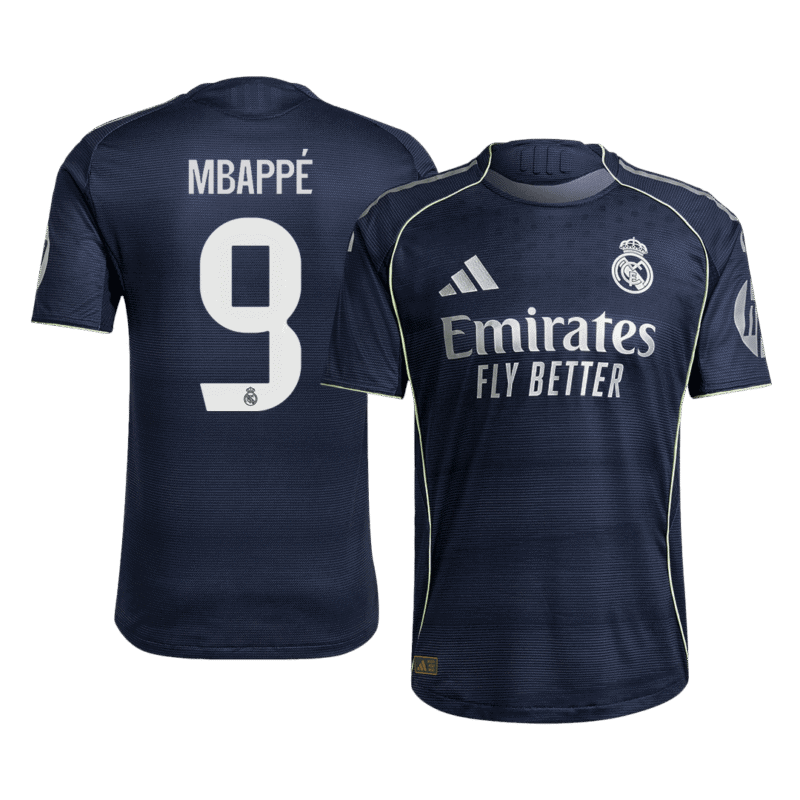 MBAPPÉ #9 Real Madrid Away Authentic Soccer Jersey 2025/26