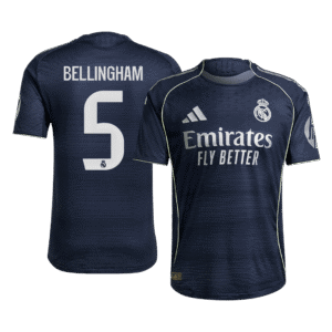 BELLINGHAM #5 Real Madrid Away Authentic Soccer Jersey 2025/26